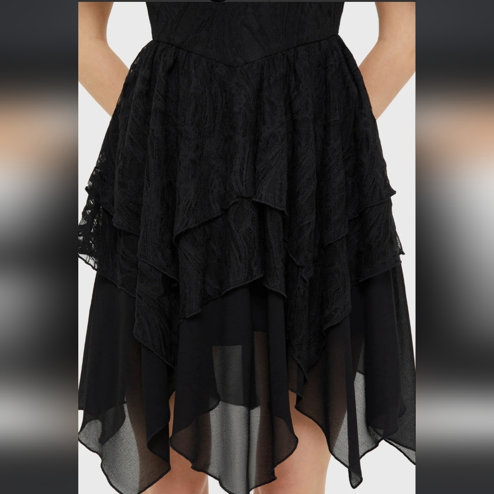 Killstar Black Lace Mini Dress - Picture 4 of 6